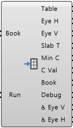 Table In component in Grasshopper